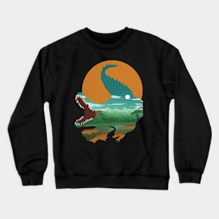 Crocodile landscape Crewneck Sweatshirt
